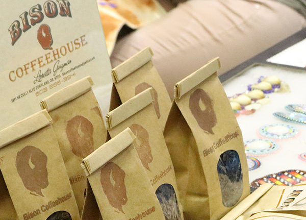 Bags of Bison Coffeehouse coffee