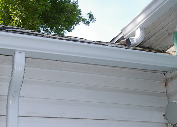 New gutters on a house